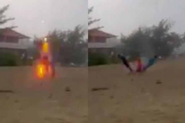 Трое детей попали в больницу после удара молнии на пляже в Пуэрто-Рико - Фото 1