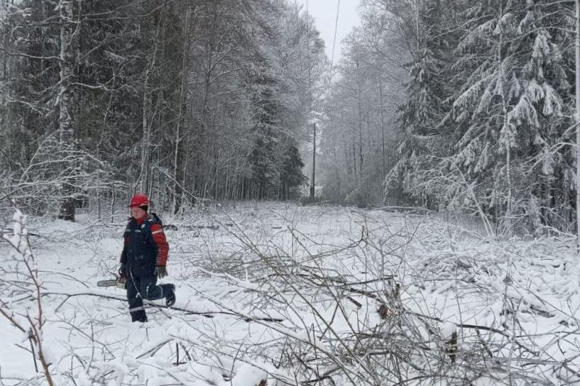 Жители Ачитского, Карпинского и Нижнетуринского муниципальных округов из-за снегопадов остались без электроснабжения - Фото 1