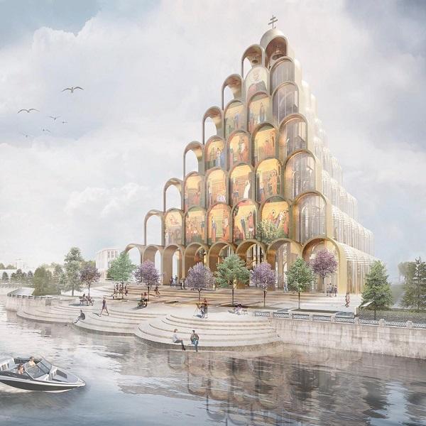 Архитекторы представили новый проект храма святой Екатерины в стиле футуризма - Фото 3