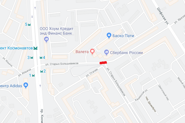 Старых большевиков карта
