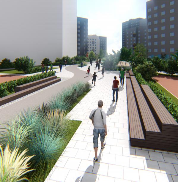 В Пионерском поселке появится цветной бульвар со стильными скамейками и велодорожками - Фото 2