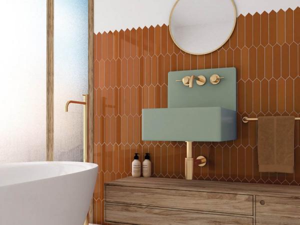 Идеи для ванной с использованием плитки  - Фото 4
