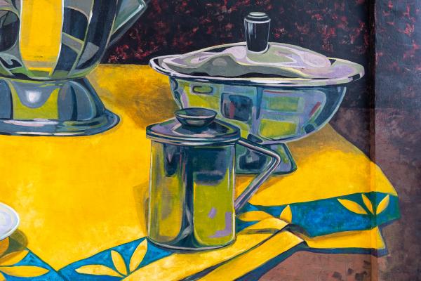 Стену техподстанции на ВИЗе украсил яркий натюрморт с чайником и лимоном - Фото 2