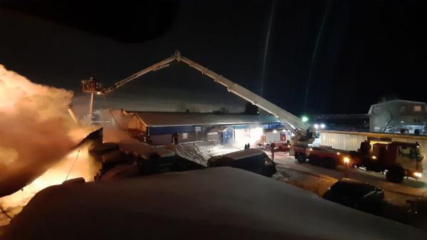 В Екатеринбурге ночью во время сильного пожара на складе со вторсырьем рухнула крыша - Фото 4