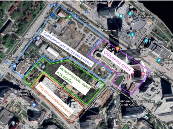 «Мирные жители» предлагают изменить план застройки «Екатеринбург-Сити», сохранить дуб-старожил и создать парк в центре города - Фото 2