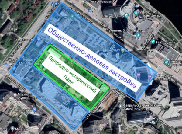 «Мирные жители» предлагают изменить план застройки «Екатеринбург-Сити», сохранить дуб-старожил и создать парк в центре города - Фото 6