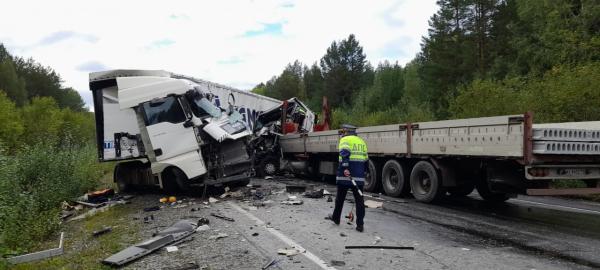 В Свердловской области лоб в лоб столкнулись два грузовика. Водитель одного из них погиб на месте - Фото 2