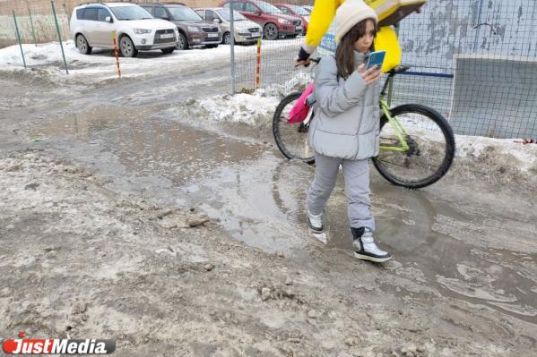 Жители Екатеринбурга массово жалуются на управляющие компании: их дворы представляют собой то каток, то зыбкое болото - Фото 8