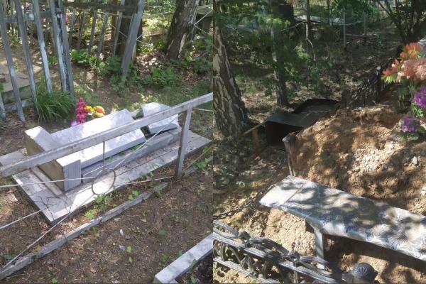 Под Екатеринбургом вандалы разгромили памятники на кладбище - Фото 2