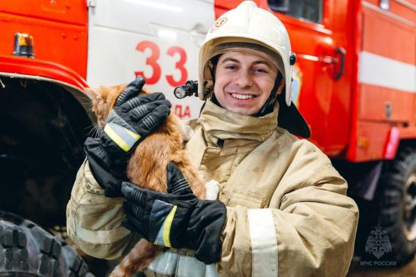 В Верхней Салде в пожарной части служит кот Огонёк - Фото 5