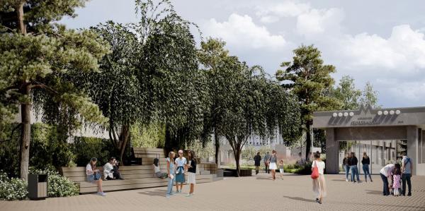 Торговая сеть «Золотое яблоко» благоустроит сквер перед УрГЭУ - Фото 2