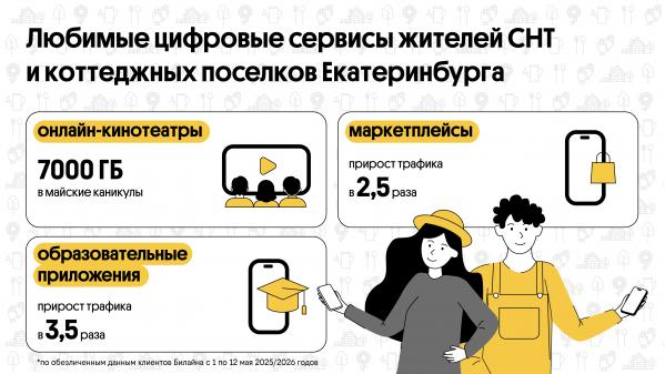 Учеба в шезлонге: трафик в приложениях для образования на дачах Екатеринбурга вырос в 3,5 раза – Билайн - Фото 2